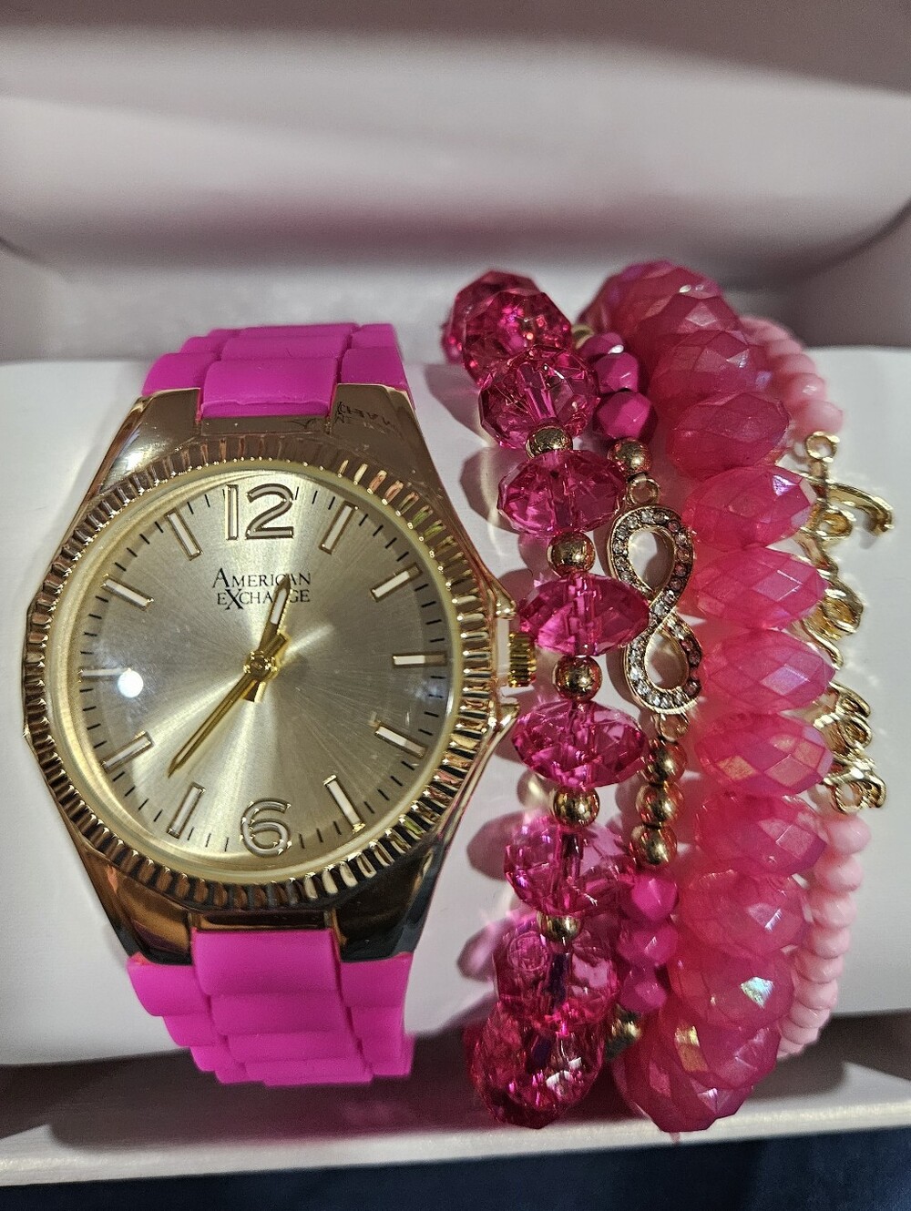 American Exchange Pink Watch & Bracelet Set - NWT - Picture 3 of 7